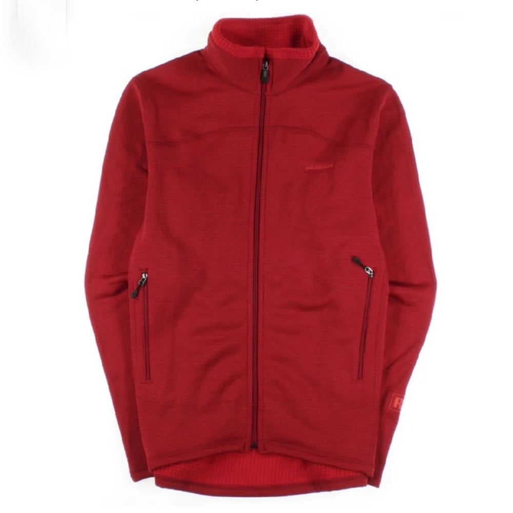Patagonia Regulator R1 Polartec Full Zip Waffle Fleece Jacket Red Mens XXL